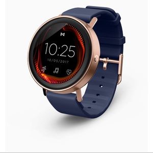 Rose Gold Tone Navy Blue Misfit Vapor Smartwatch